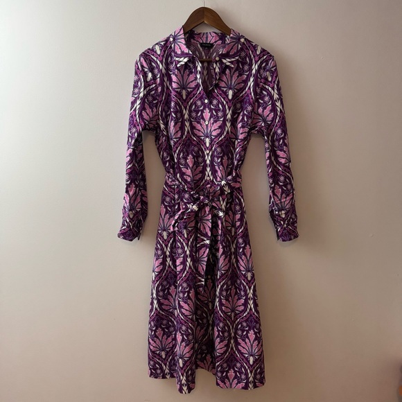 Talbots women’s Modern poplin shirtdress floral Size 12 - Picture 2 of 11
